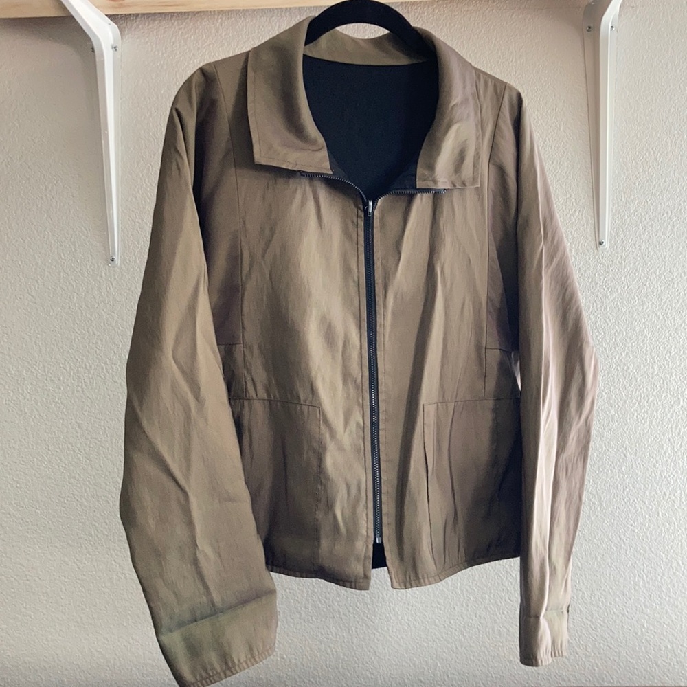 Metallic Green windbreaker
